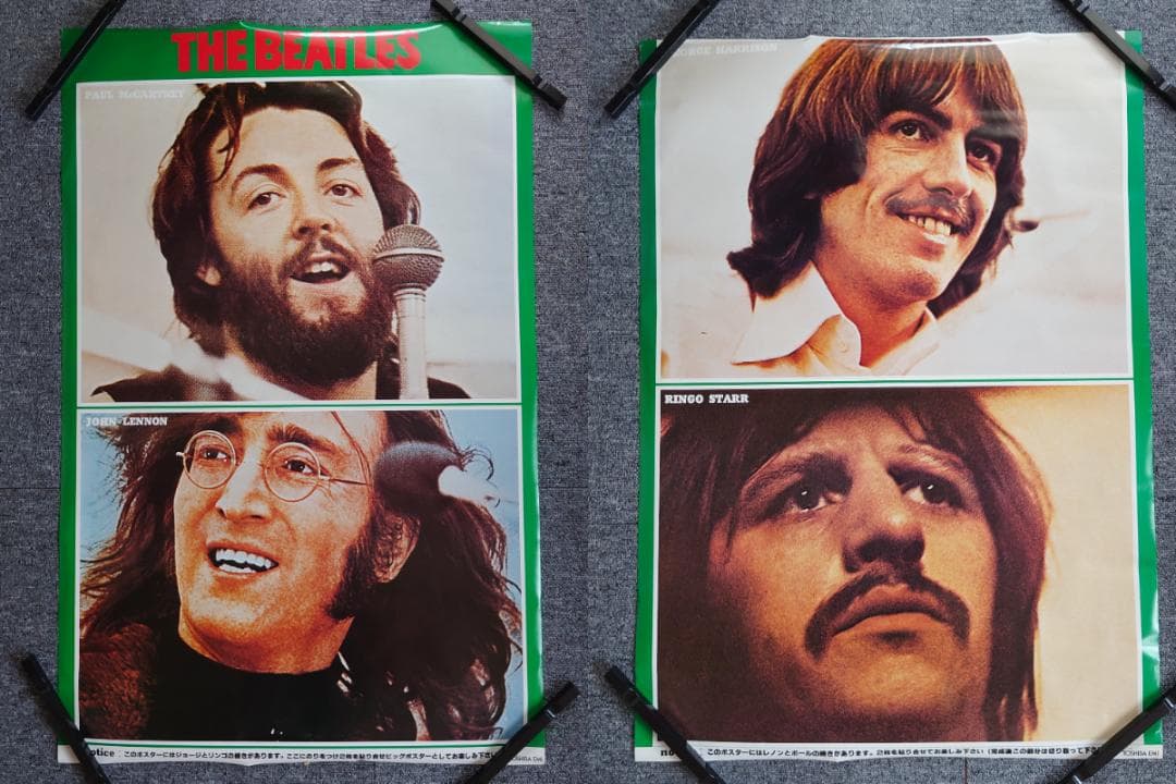 【未使用】 ビートルズ 2枚組 ロングタイプ ビッグポスター 店舗用 レア 希少