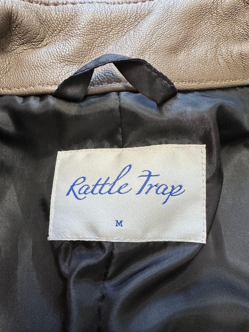 M希少！新品同様！メンズビギ ラトルトラップ 本革シングルライダース ラムレザー