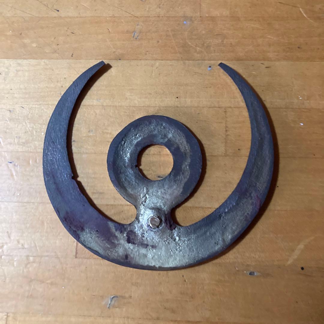 加藤清正　真鍮製　三日月形　オブジェ　エンブレム