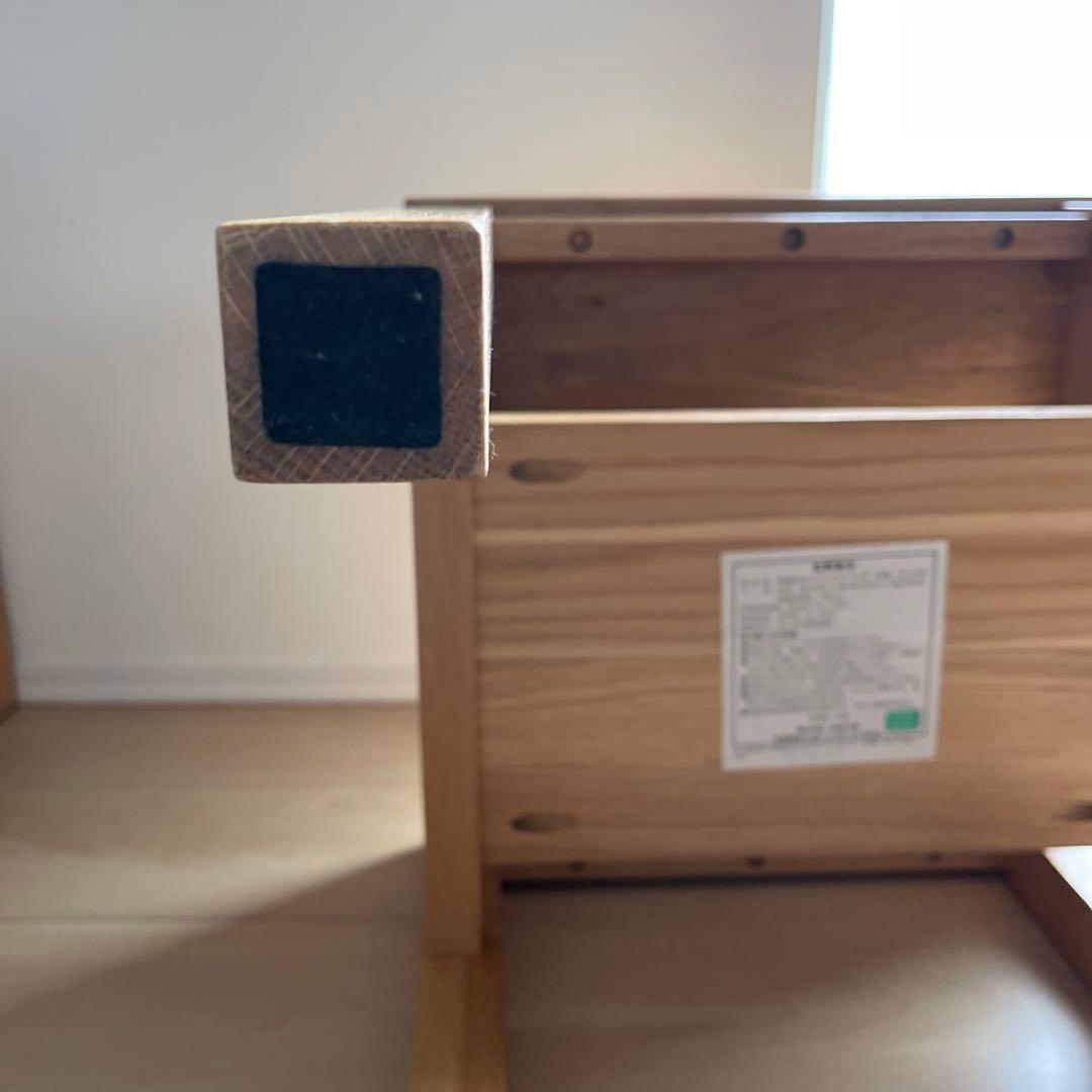 無印良品 オーク無垢材 サイドテーブル ベンチ スツール 椅子 チェア ④