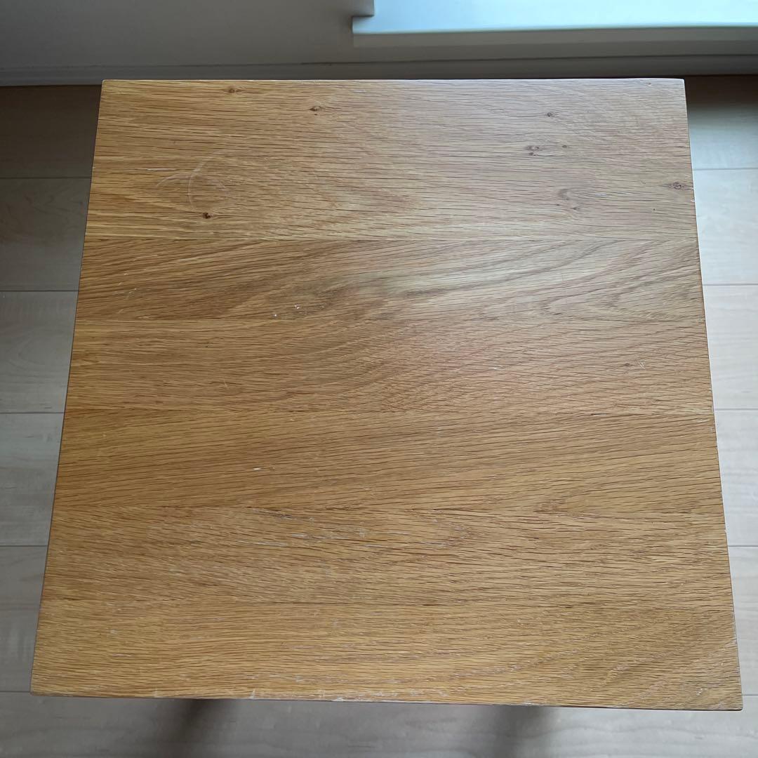 無印良品 オーク無垢材 サイドテーブル ベンチ スツール 椅子 チェア ④