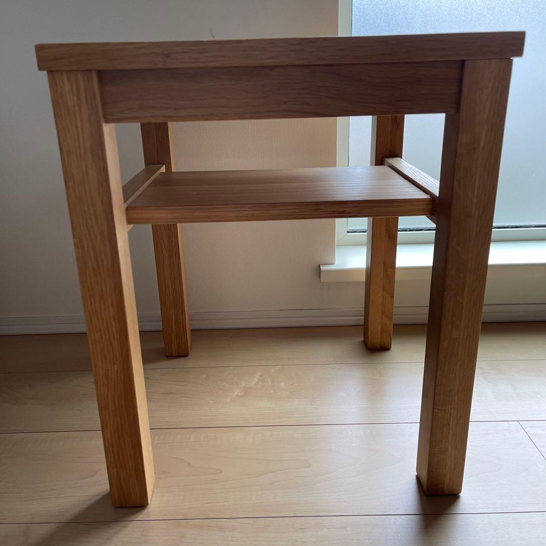 無印良品 オーク無垢材 サイドテーブル ベンチ スツール 椅子 チェア ④