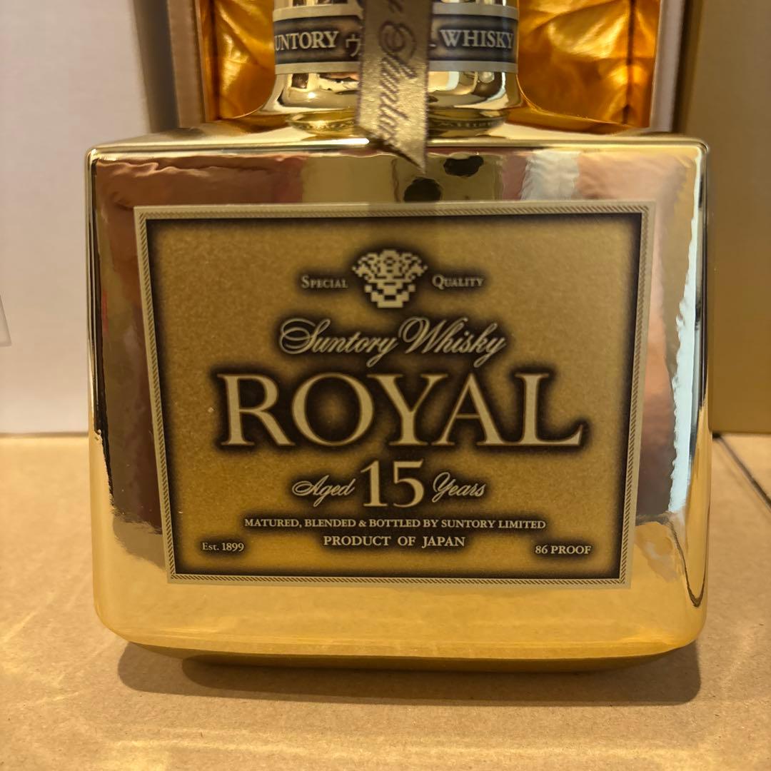 ＜非売品＞　サントリーウイスキーローヤルプレミアム15年　ゴールドボトル　箱付き