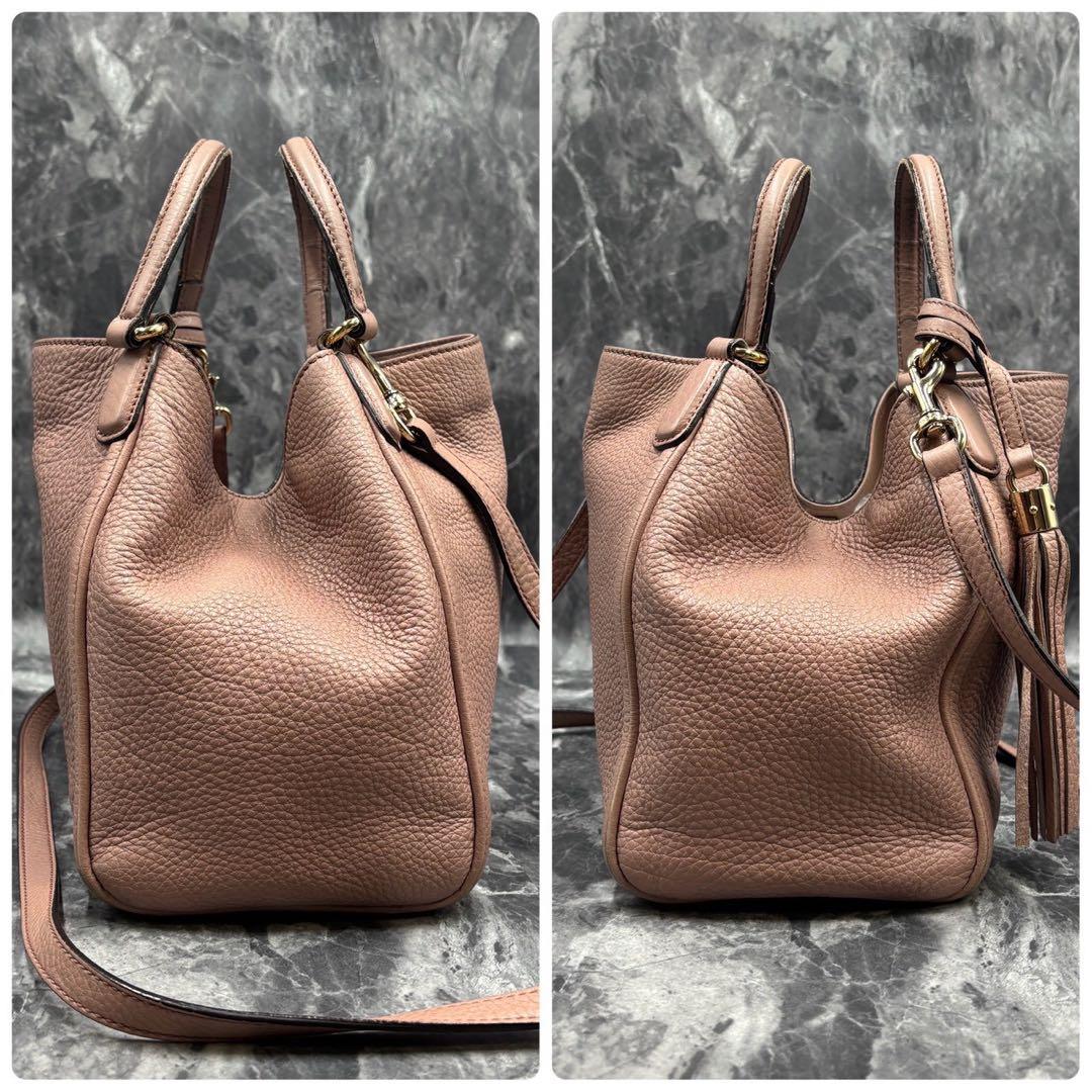✨美品✨GUCCI ソーホー 2way ショルダーバッグ ハンド ピンク レザー