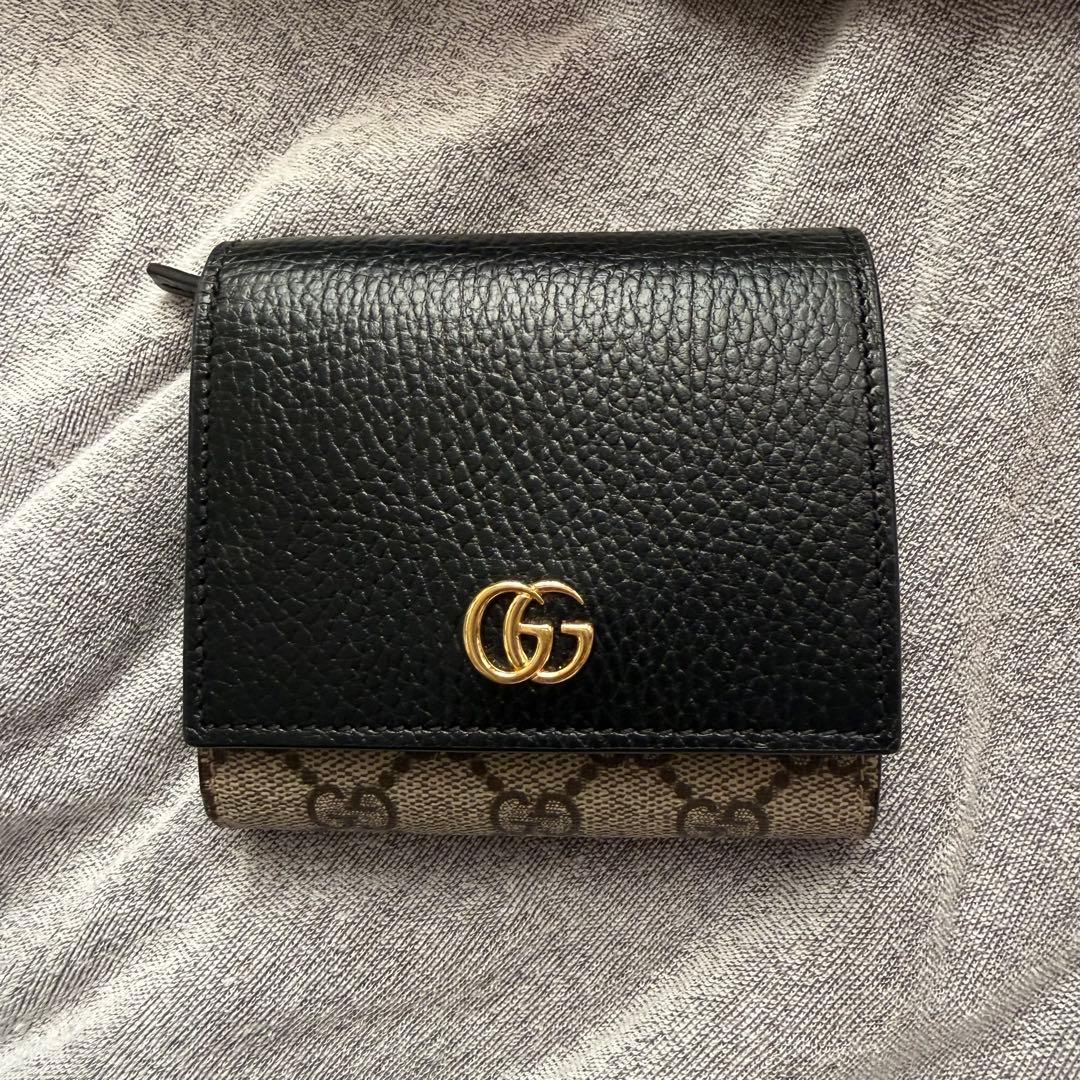 GUCCI ダブルG バイカラー ミディアム ウォレット