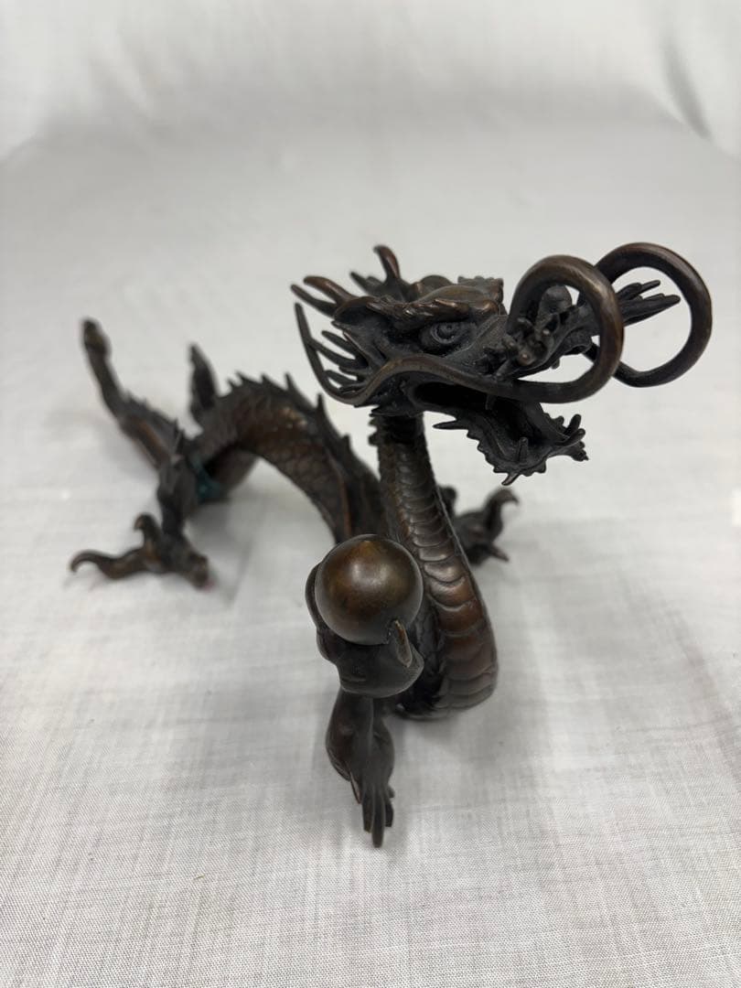青銅　銅　龍　オブジェ　置物　アンティーク　骨董品