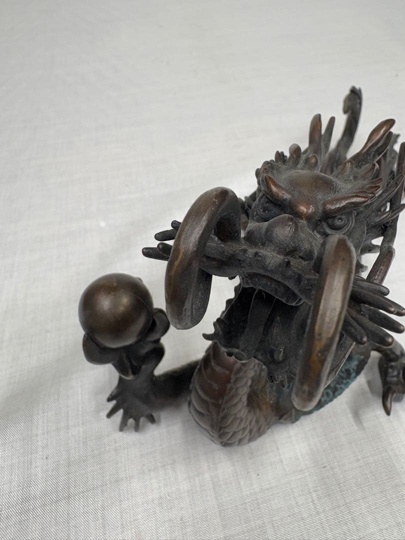 青銅　銅　龍　オブジェ　置物　アンティーク　骨董品
