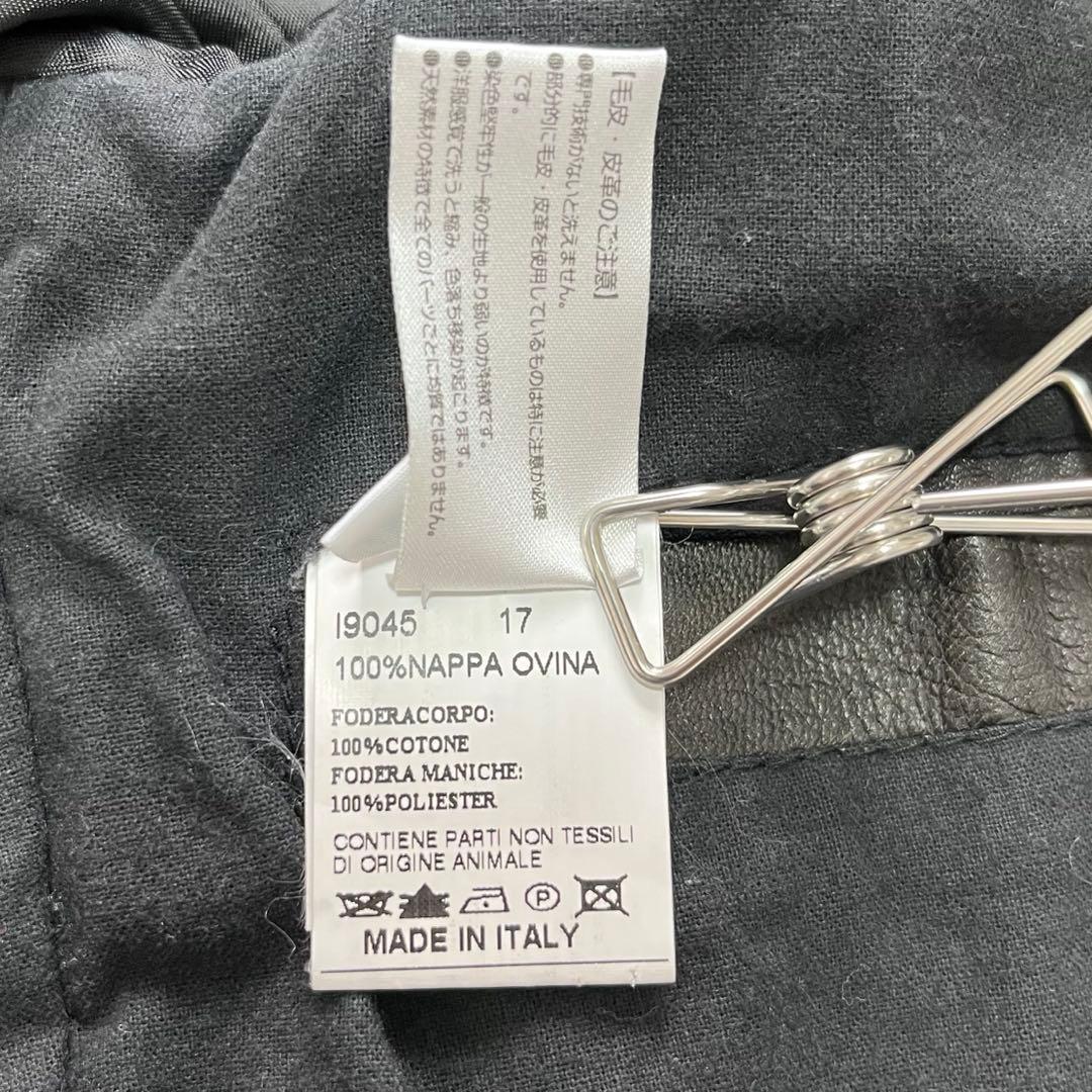 ダニエレ アレッサンドリーニ レザージャケットLシングルライダース　ダメージ加工