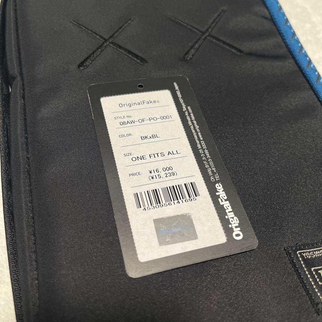 original fake PORTER パスポートケース 黒 青 KAWS