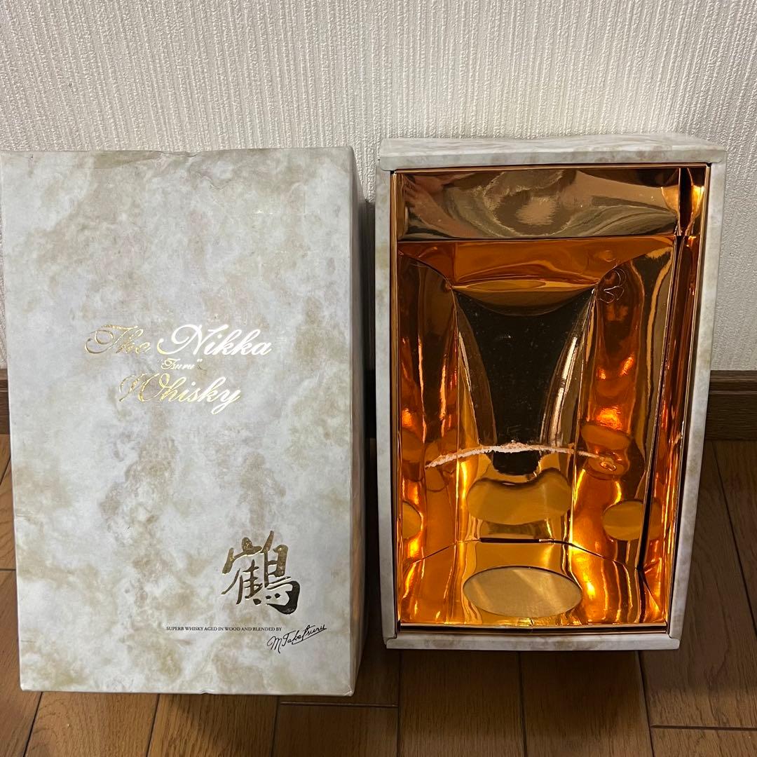 【新品未開栓】ニッカウィスキー 鶴 陶器瓶 古酒　※ボトル液漏れあり