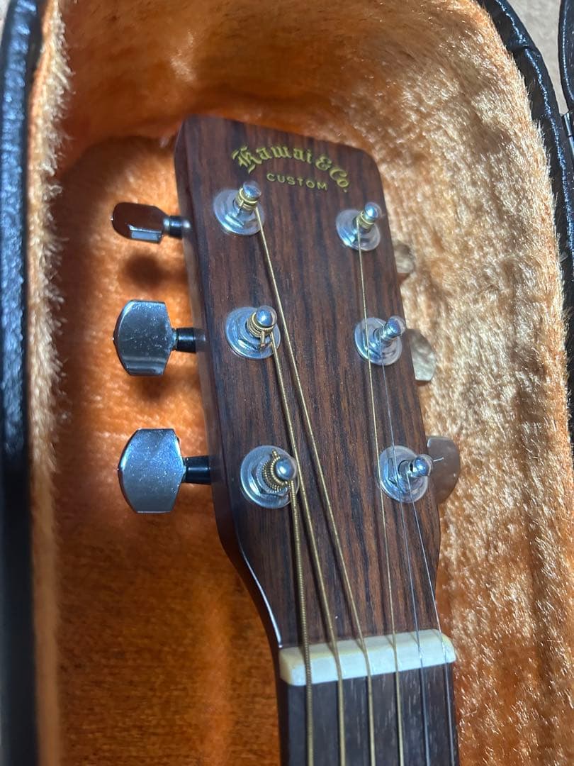 【美品】Kawai Custom アコースティックギター　ハードケース付き