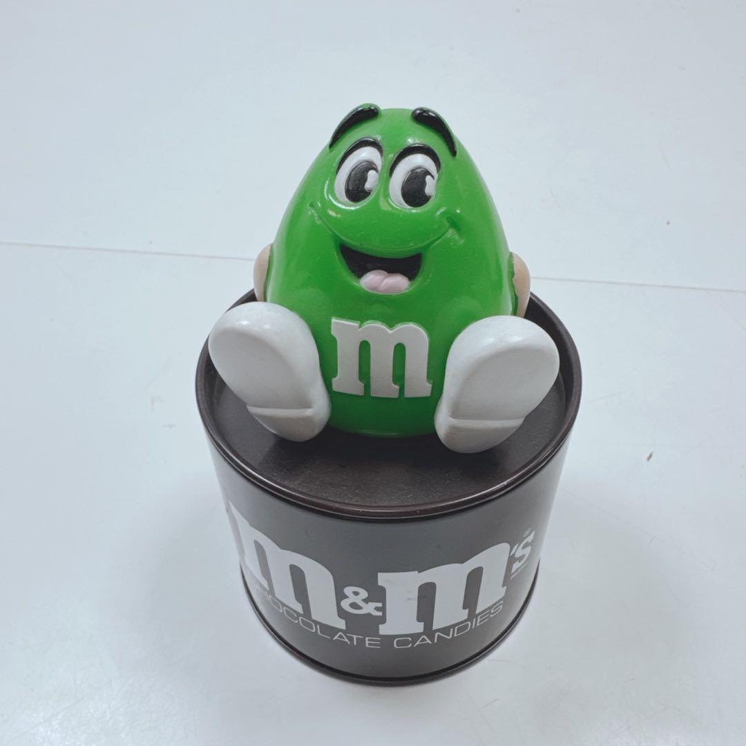 激レア m&m's エムアンドエムズ ソフビ 缶 貯金箱 日本製 フィギュア