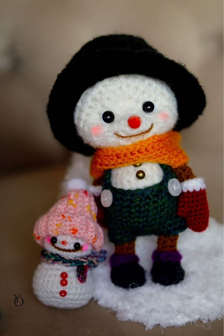 雪だるま あみぐるみ