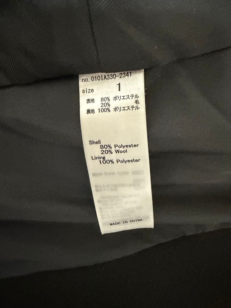 moussy DOUBLE BREASTED MID コート ブラック