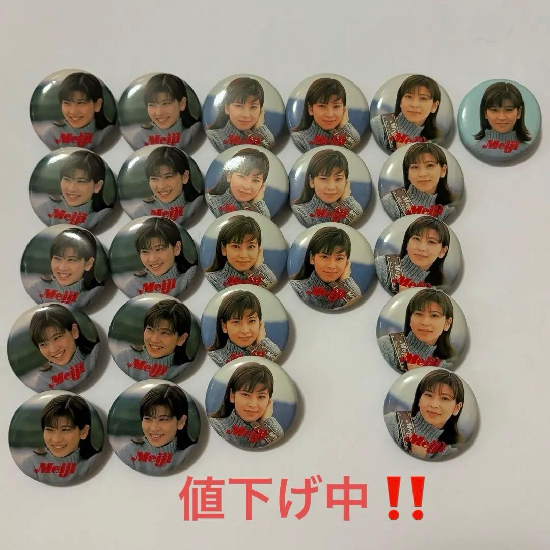 希少　レア　Meiji 森高千里　缶バッジ メルティキッス　24個セット