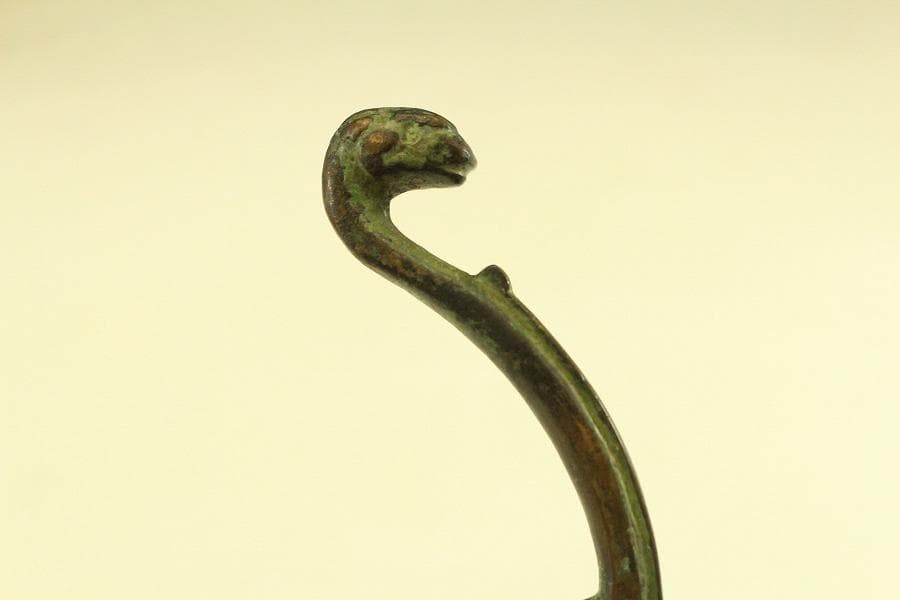 中国美術 古銅 龍紋 洗 文房具 匙(HA398)