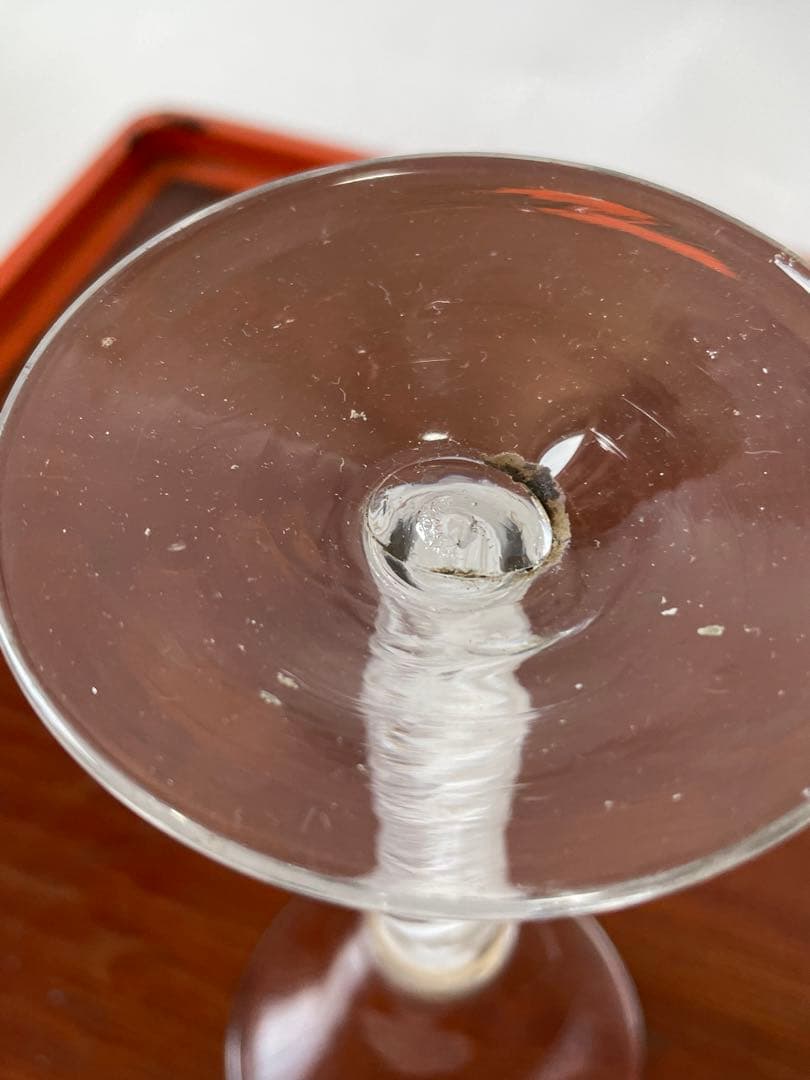 エアーツイストステムグラス オペークツイスト ツイストステム　ゴブレット　骨董