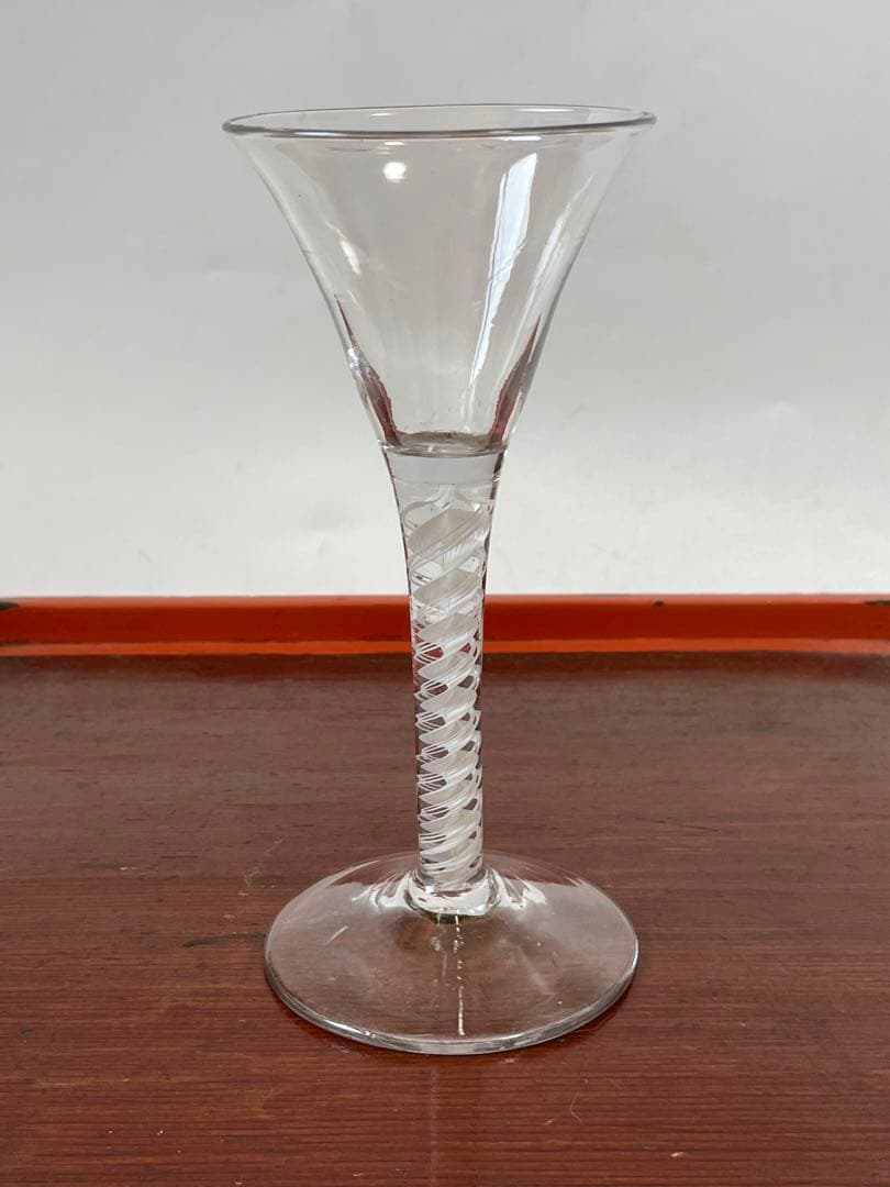 エアーツイストステムグラス オペークツイスト ツイストステム　ゴブレット　骨董
