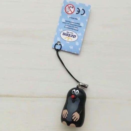 チェコ　もぐらのクルテク　木製 キーチェーン　3cmサイズ　ストラップ　東欧