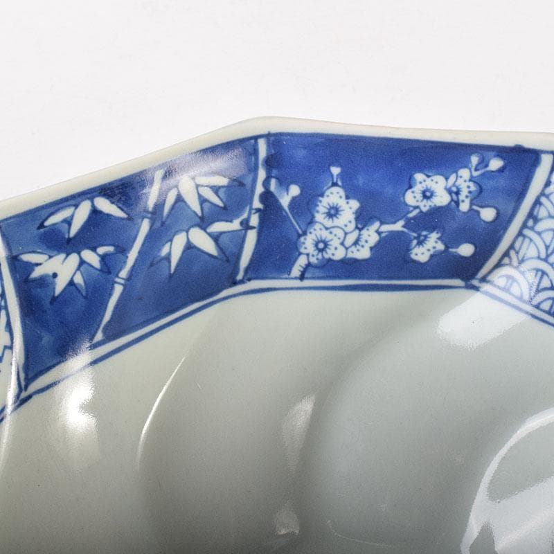 伊万里焼　五良太甫呉祥瑞造　染付棯文　菓子鉢　碌々斎極め箱　V　R7756C