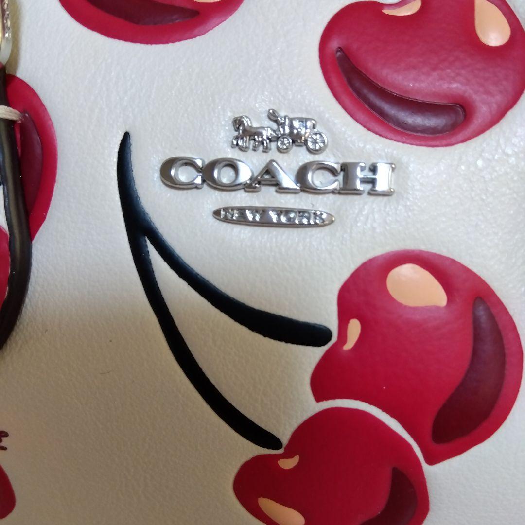 COACH ショルダーバッグ ミニ ローアン クロスボディ チェリー柄 レザー
