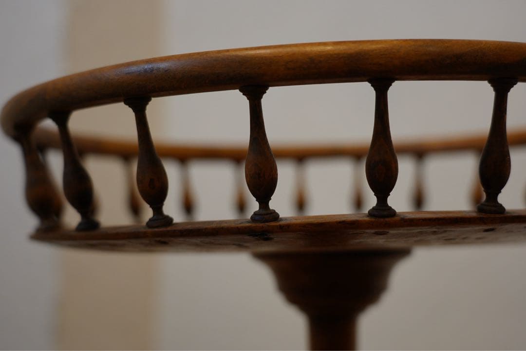 フランスアンティーク　回転棚　古木　1800年代　棚　回転　テーブル　シェルフ