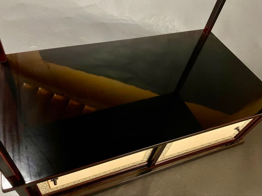 割引❗️「母」 紹鴎棚 武野紹鴎好み 溜塗 組立式 元箱 茶道具 （404F②）