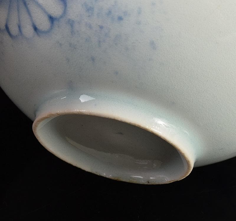 伊万里焼　古伊万里　初期伊万里吹墨染付　花文碗　時代箱　C　R5004