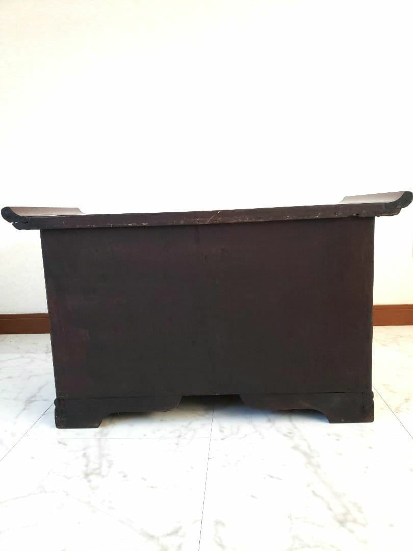 【昭和レトロ】木製家具　和風家具　民芸風　小引き出し　収納棚　木製模様の箪笥