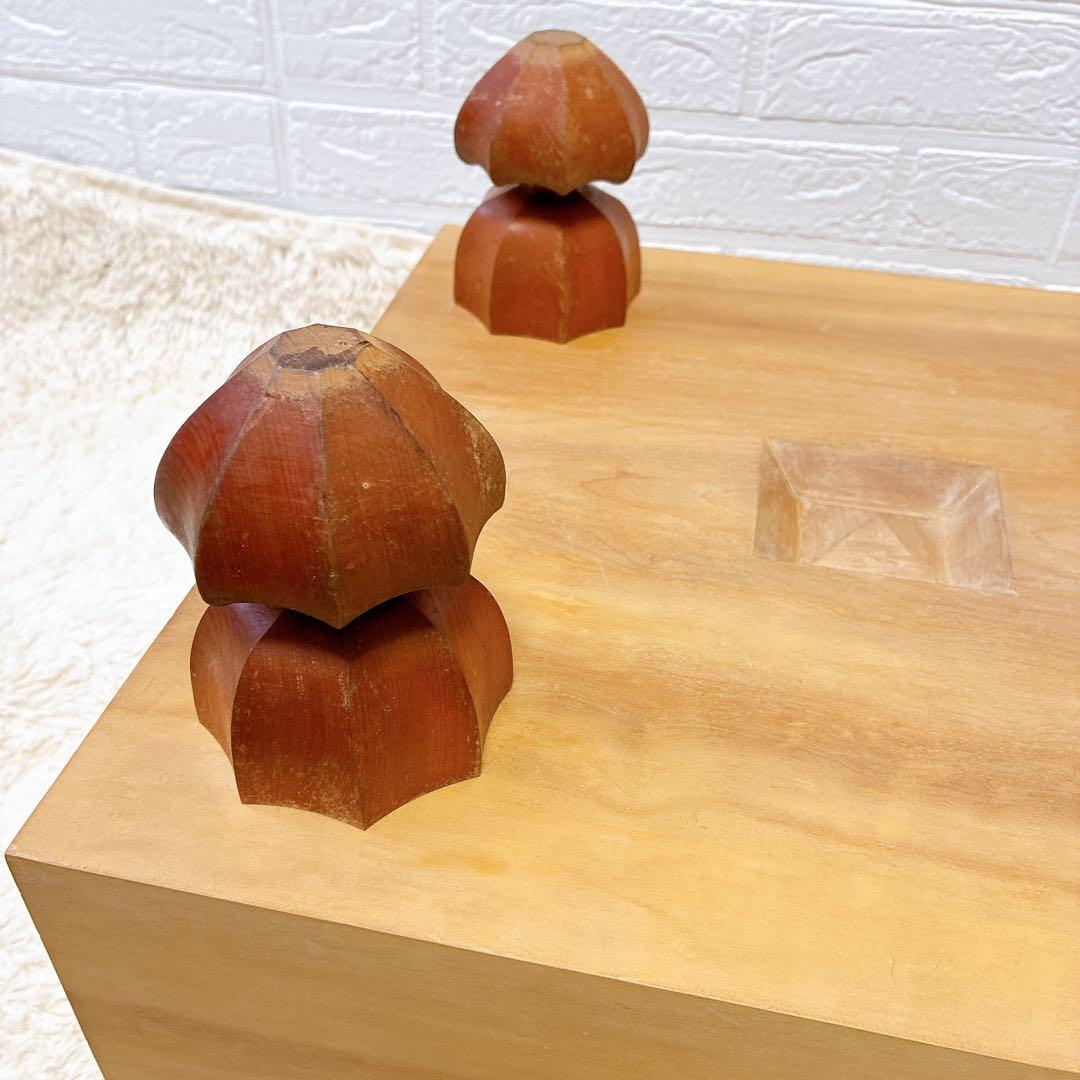 囲碁盤 基盤 板目 木裏 極厚 6寸 へそあり 脚付 高級 骨董 桐箱