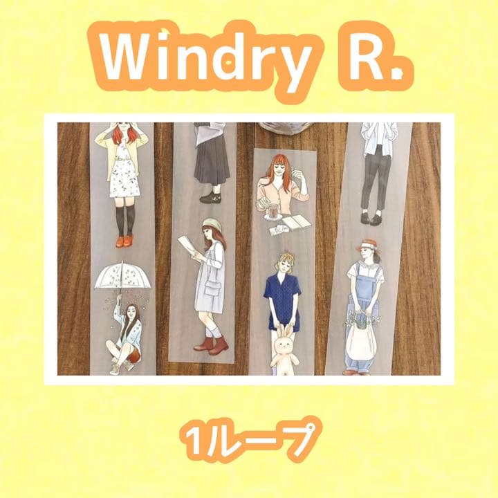 Windry R. 海外マスキングテープ 切り売り① Everyday 女の子