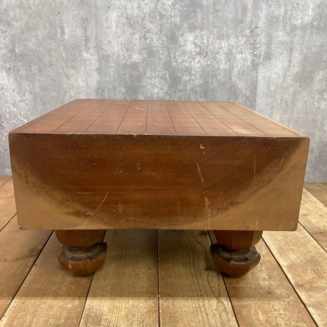 B-4 【味のある古道具】脚付き 将棋盤 ヘソあり 天然木 囲碁 将棋 レトロ