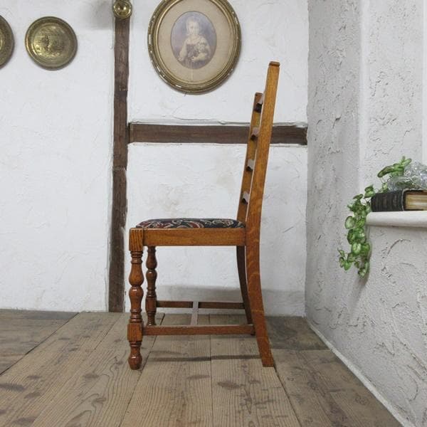 イギリス アンティーク 家具 ダイニングチェア ラダーバック 英国 4128e