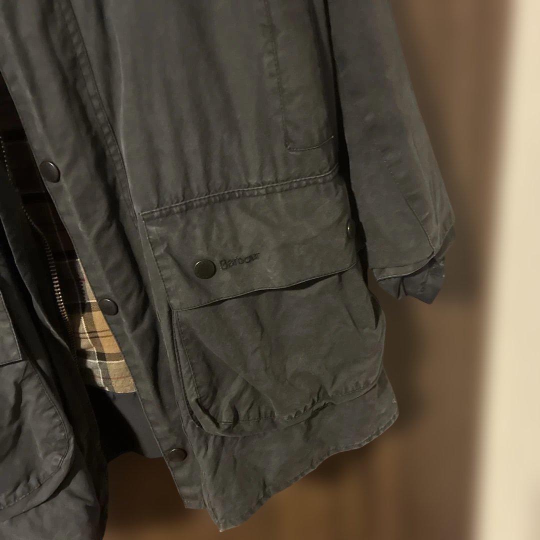 自*光様 希少品！　Barbour BORDER JACKET ネイビー　オイル
