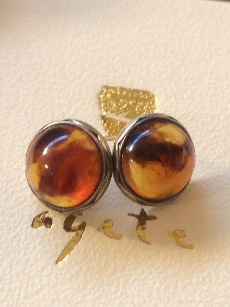 【専用】美品♡アガット アンバーピアス【プレーヌ・リュヌ】