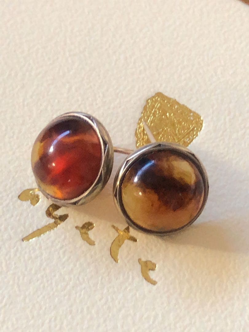 【専用】美品♡アガット アンバーピアス【プレーヌ・リュヌ】