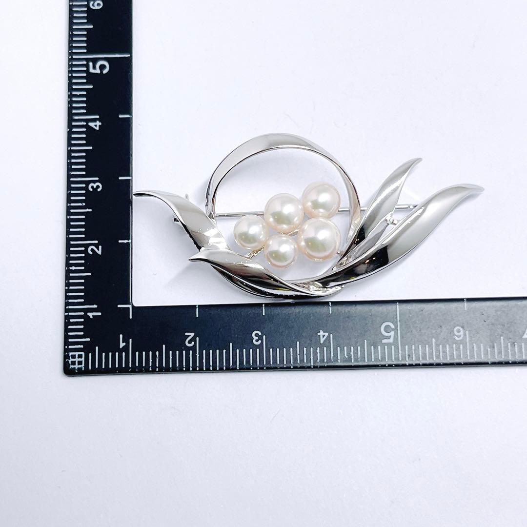 【未使用品級】✨MIKIMOTO ミキモト パール　ブローチ シルバー　フラワー