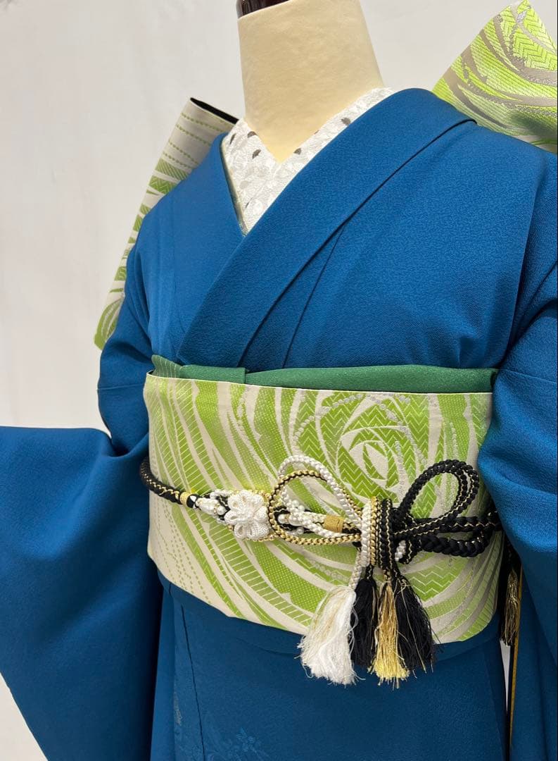 振り袖　フルセット　別誂長襦袢　高級寿光織　寛斎　落款　無地　パーティー　599