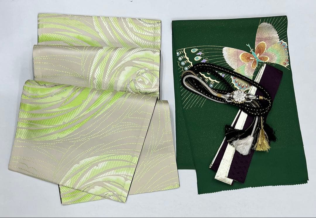 振り袖　フルセット　別誂長襦袢　高級寿光織　寛斎　落款　無地　パーティー　599