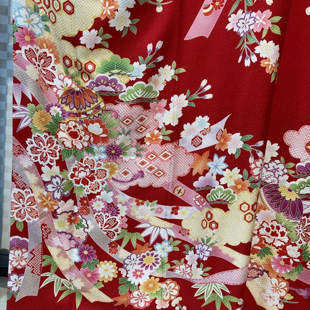 華やか！　振袖　赤　古典　Mサイズ