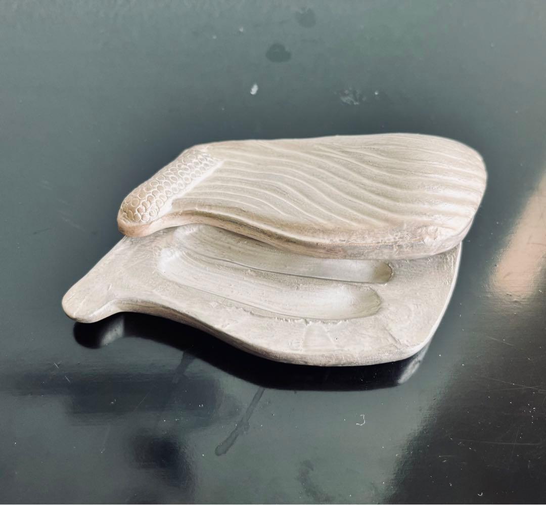 林みちよ　銀彩　香合「流れ」　茶道　オブジェ　蓋物