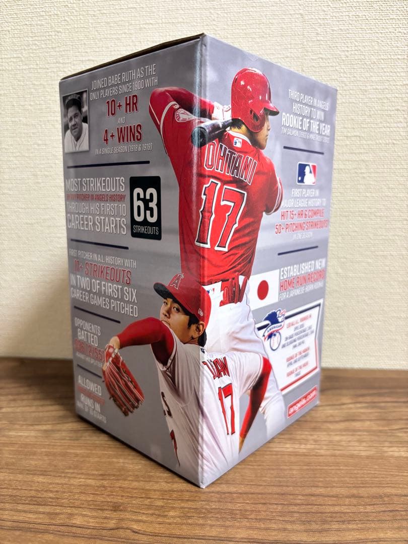 【球場限定】非売品/大谷翔平選手2018ルーキーオブザイヤーボブルヘッドおまけ付