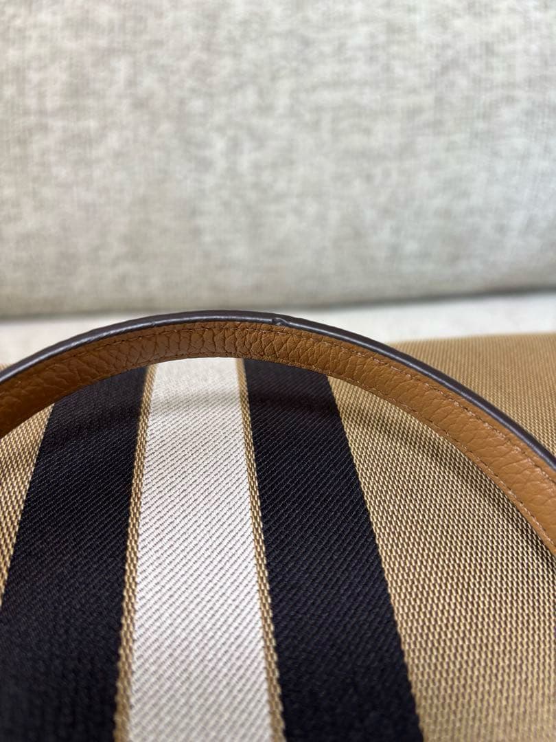 COACH コーチ ストライプ ハンド ショルダー バッグ