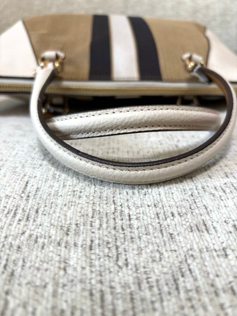 COACH コーチ ストライプ ハンド ショルダー バッグ