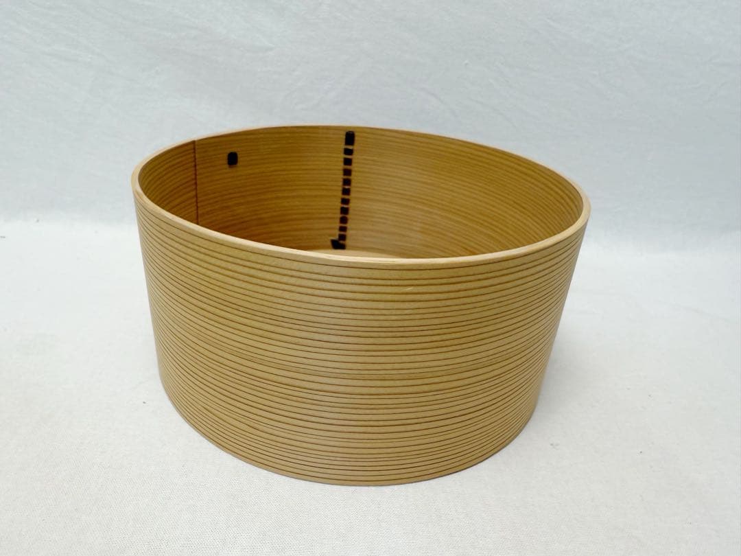 未使用 茶道具 曲物師 旭 明山作 曲建水 曲わっぱ 刻印有 元箱