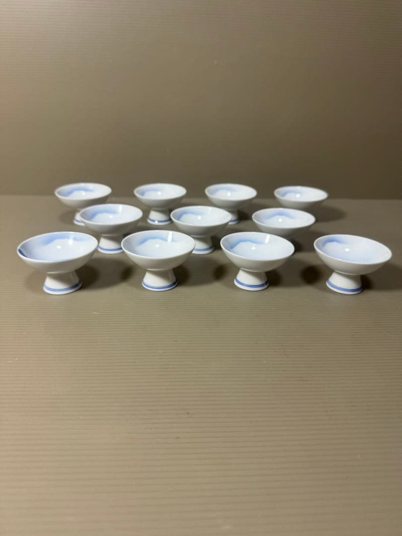 2188  深川製磁　森　猪口　11客　未使用