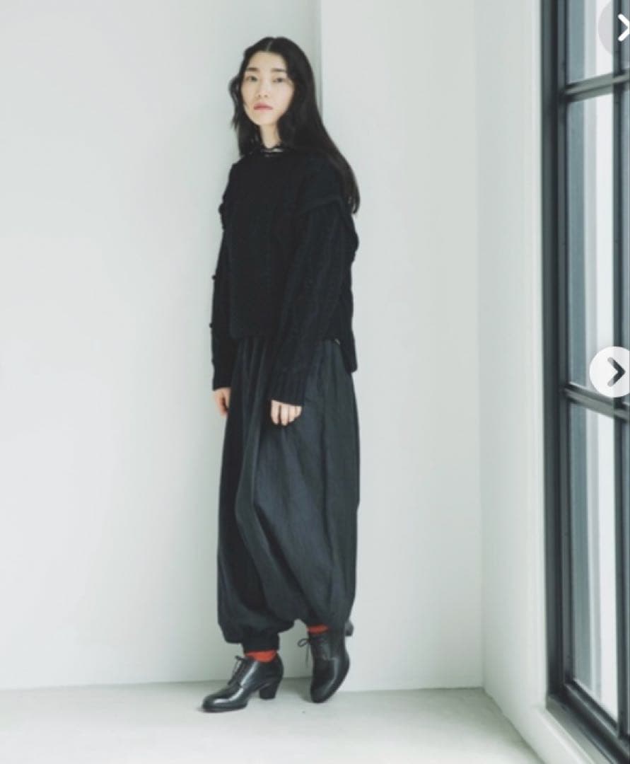 ヂェン先生の日常着 バルーンパンツ ブラック 黒 Mサイズ 厚手 新品未使用