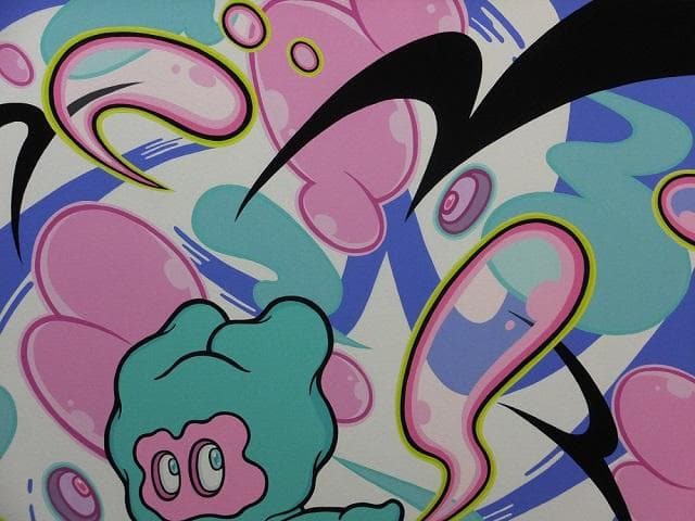 現代アート Aaaaaaaa（アー）直筆サイン『作品』12号スクエア 1127A