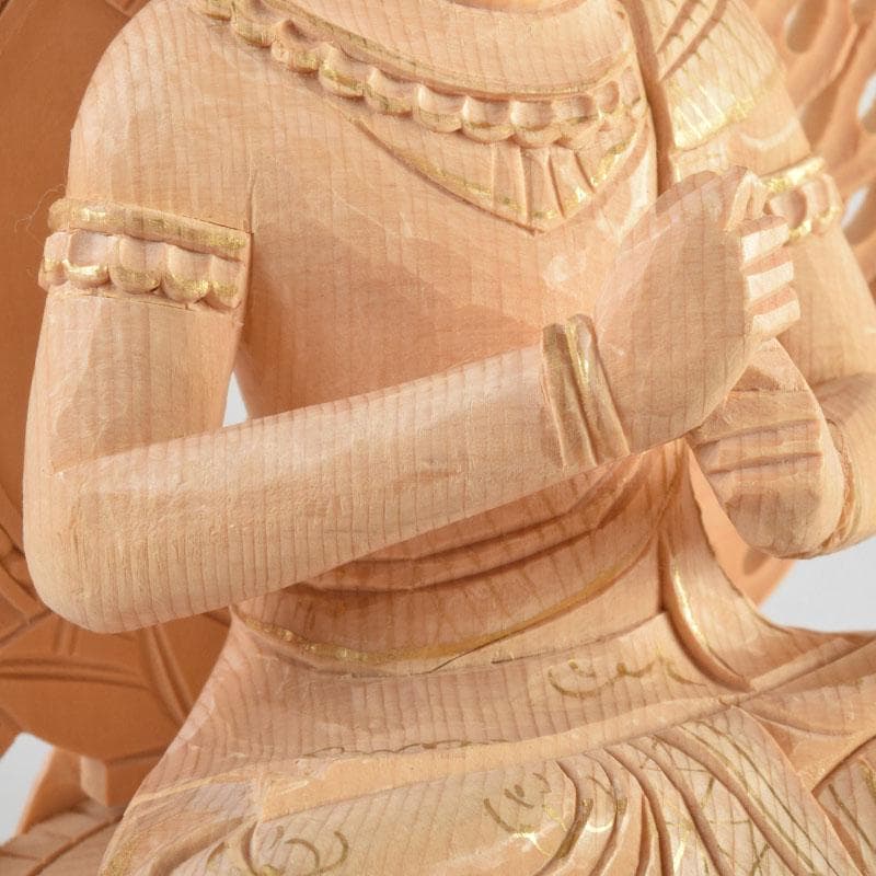 仏教美術　桧彫刻　大日如来像　仏像　華鬘台　C　8882