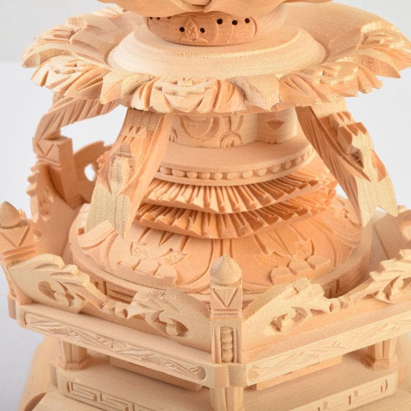 仏教美術　桧彫刻　大日如来像　仏像　華鬘台　C　8882